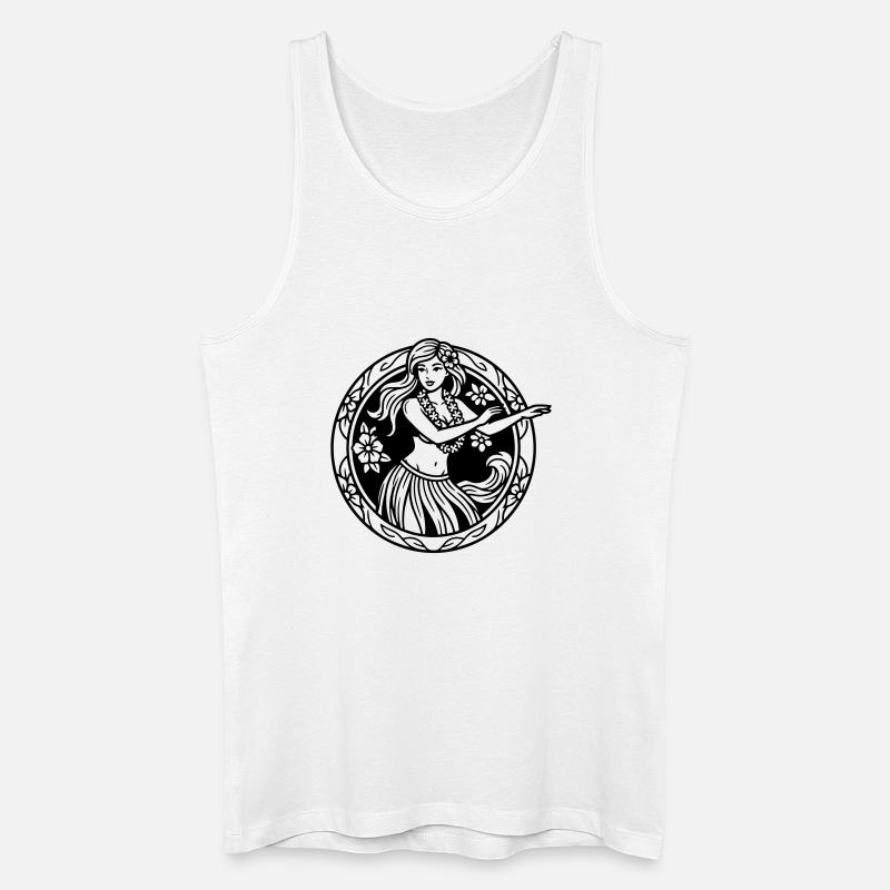 Hula-Mädchen - Männer Bio Tank Top - Weiß