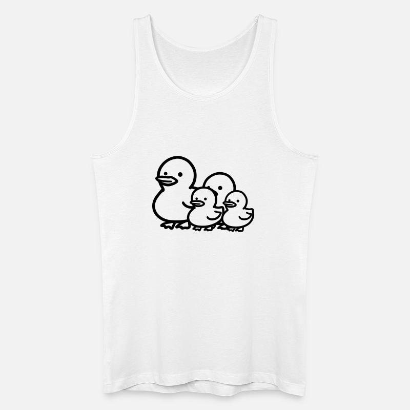 Entenfamilie - Männer Bio Tank Top - Weiß