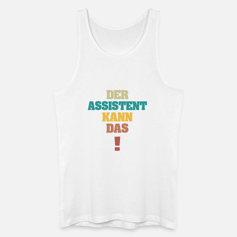 Assistent als Spruch - Männer Bio Tank Top - Weiß