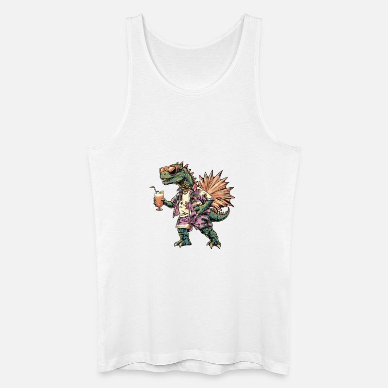 Dinosaurier stegosaurus Comic Sommer - Männer Bio Tank Top - Weiß