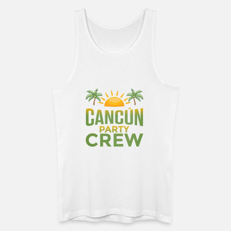 Cancun Party Crew - Männer Bio Tank Top - Weiß