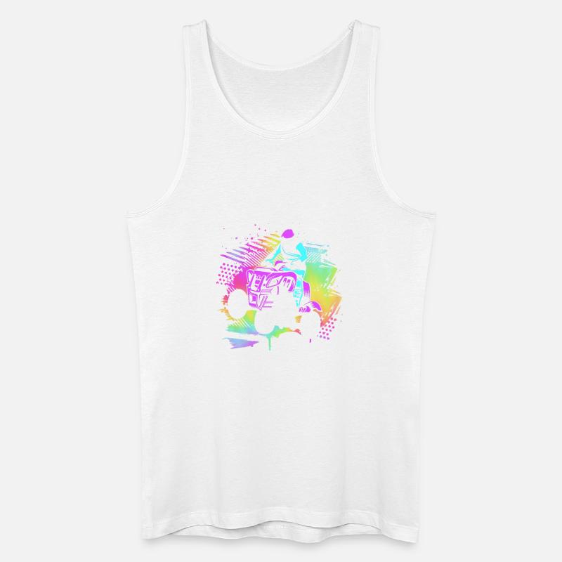 Quad - Männer Bio Tank Top - Weiß
