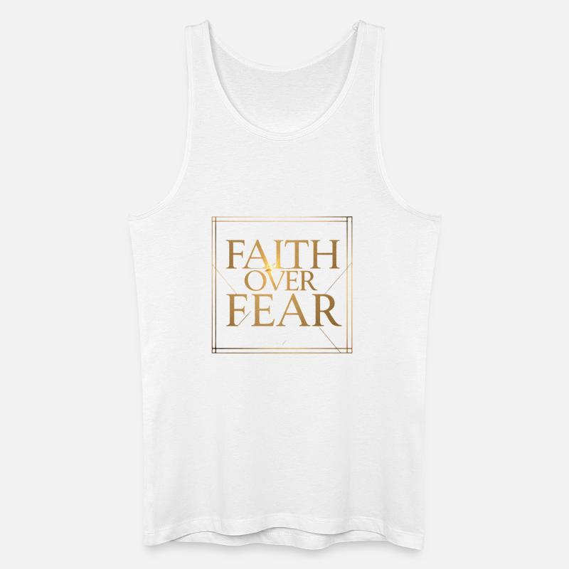 Glaube statt Angst - Männer Bio Tank Top - Weiß