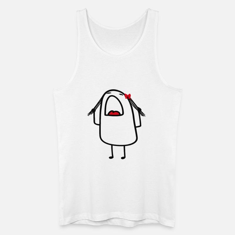 Red Bow Backpack Buddy - Men’s Organic Tank Top - white
