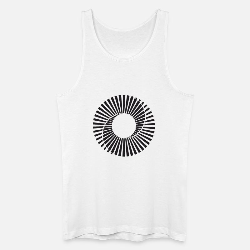 Scanimation-Spiraldesign - Männer Bio Tank Top - Weiß
