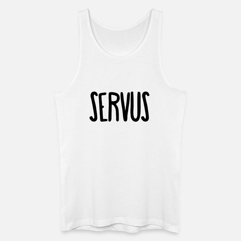 Servus (Happy Fox) - Männer Bio Tank Top - Weiß