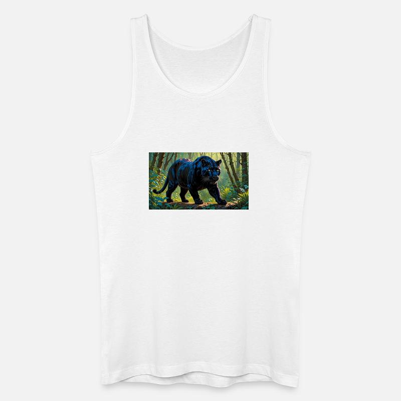 schwarzer panther - Männer Bio Tank Top - Weiß