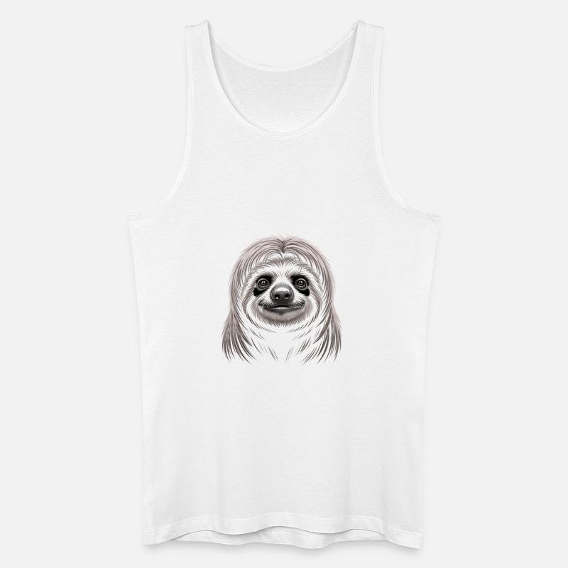Faultier - Männer Bio Tank Top - Weiß