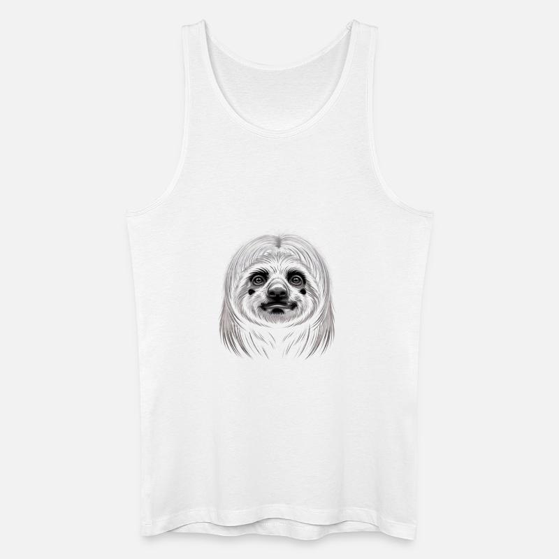 Faultier - Männer Bio Tank Top - Weiß