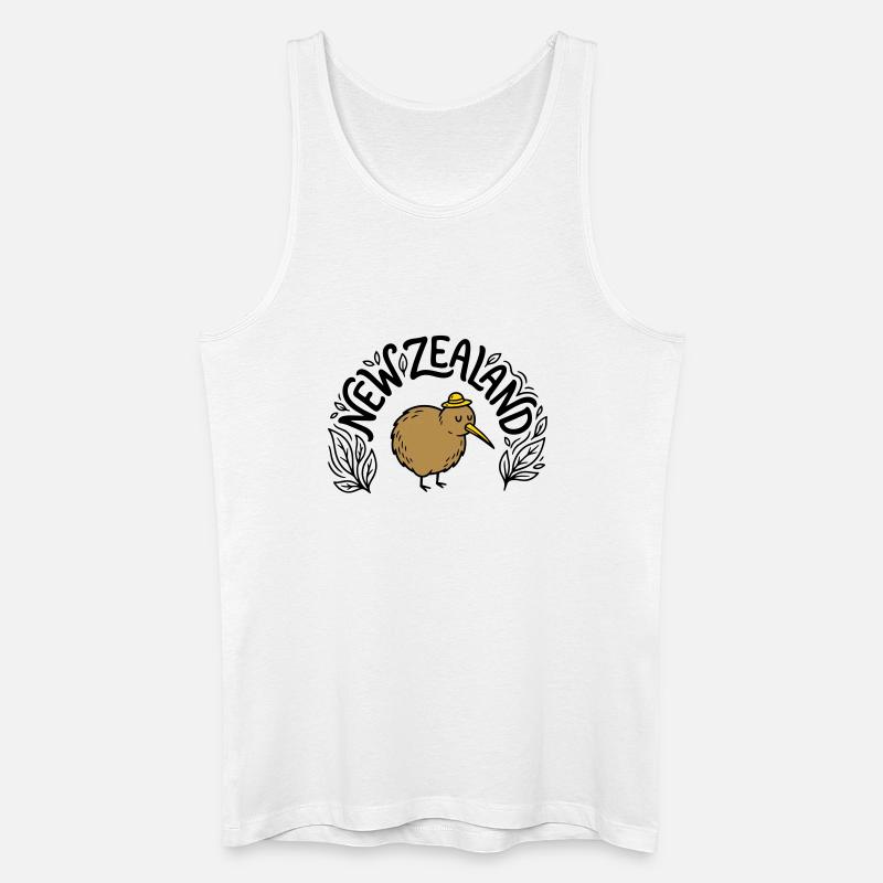 Neuseeland - Männer Bio Tank Top - Weiß