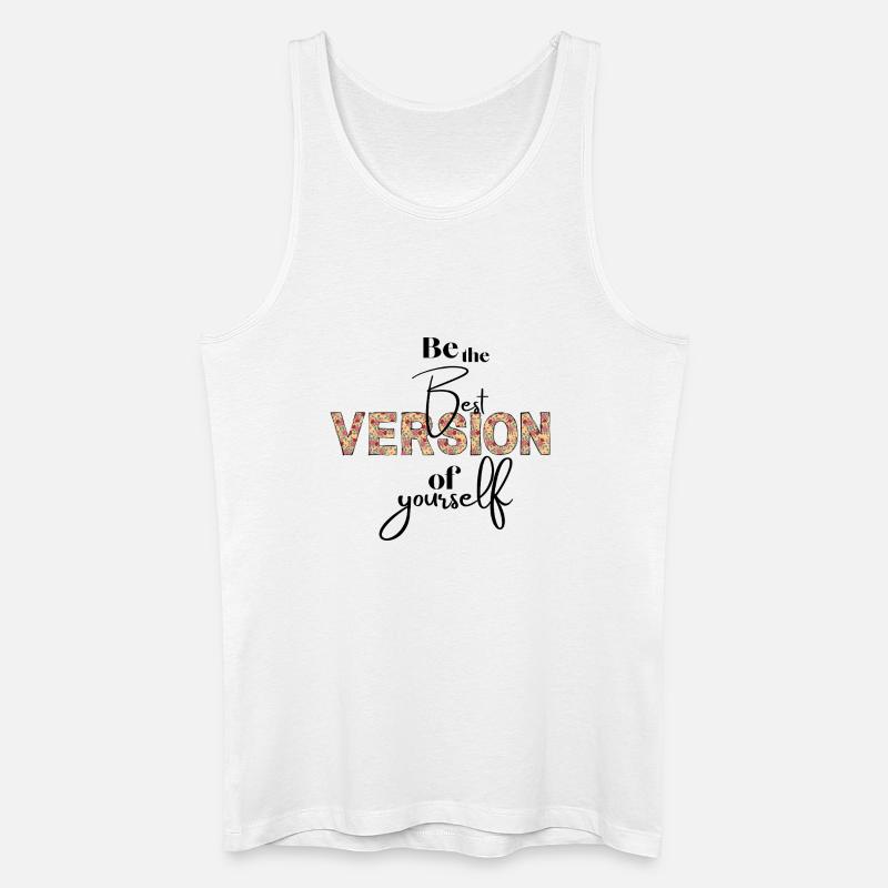 Version Florale Typo - Männer Bio Tank Top - Weiß