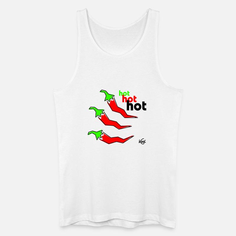 Pepperoni hot - Männer Bio Tank Top - Weiß