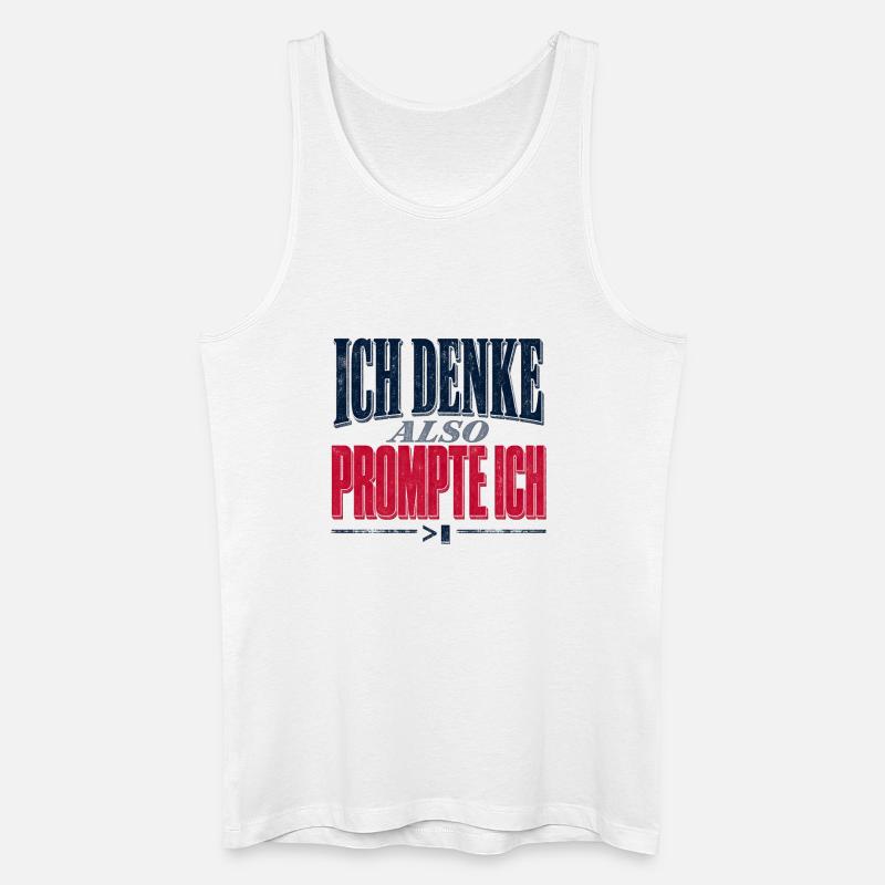 Ich Denke Also PromptIch - Männer Bio Tank Top - Weiß
