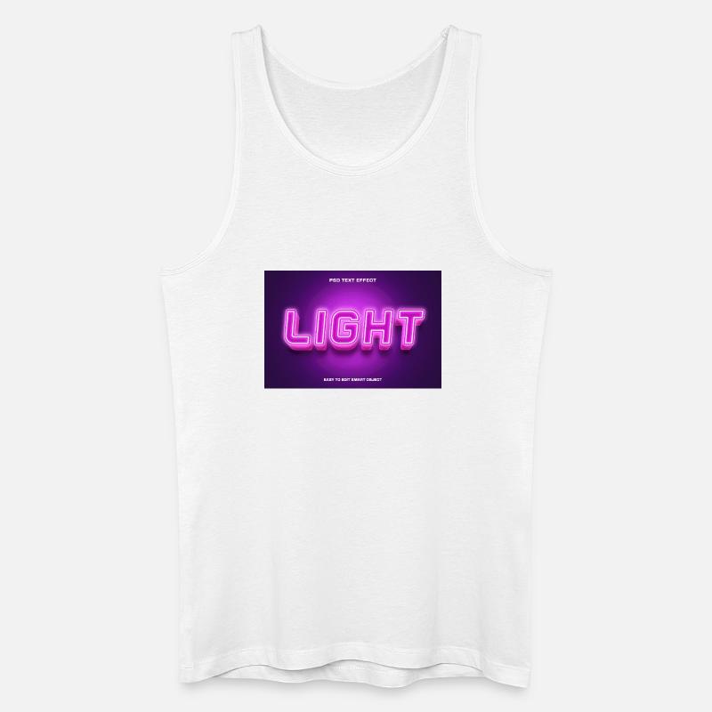 Neonlicht Light Schriftzug - Männer Bio Tank Top - Weiß