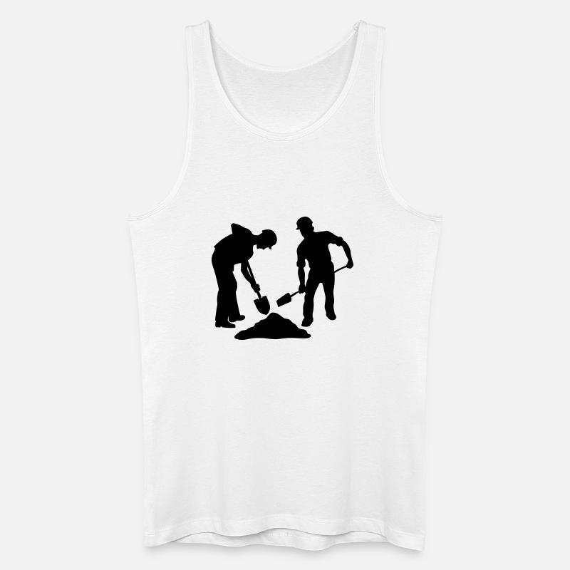 Sandarbeiterteam – Bodenpersonal - Männer Bio Tank Top - Weiß
