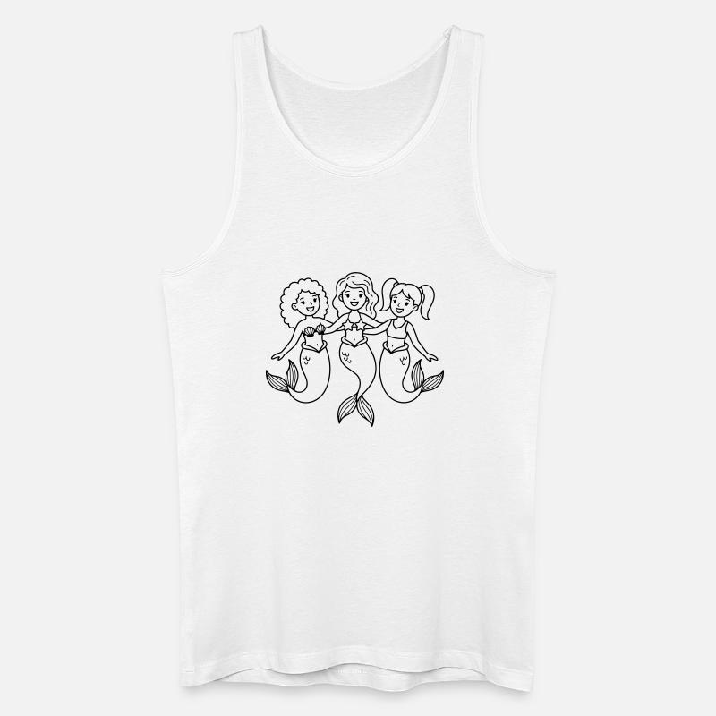 Meerjungfrauen - Männer Bio Tank Top - Weiß