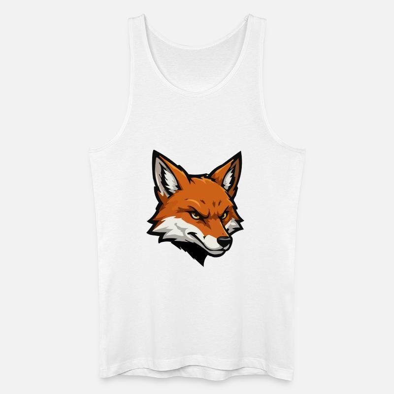 Fox head vector illustration - Men’s Organic Tank Top - white