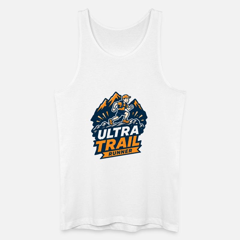 Ultra Trail Runner - Männer Bio Tank Top - Weiß