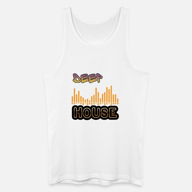 Deep House. - Männer Bio Tank Top - Weiß