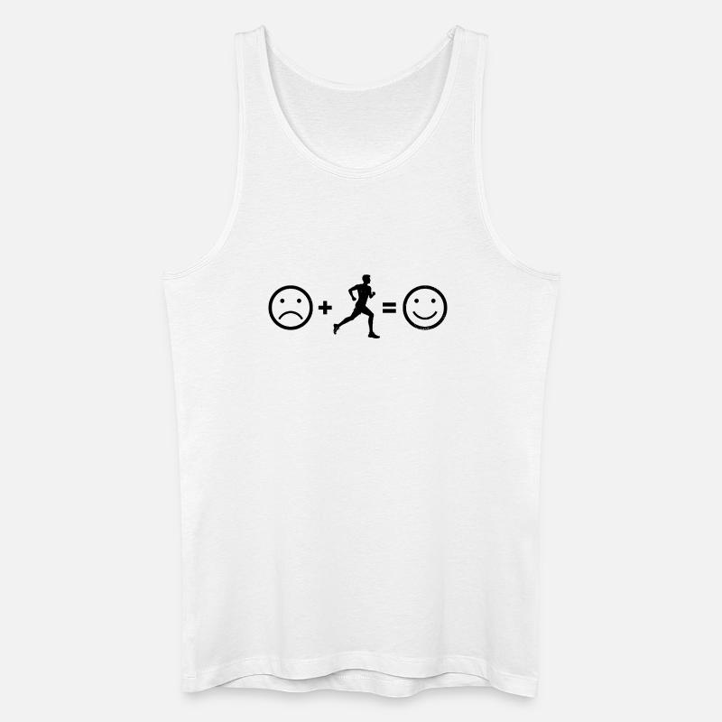 Geschenkidee für einen Running mit Running - Männer Bio Tank Top - Weiß