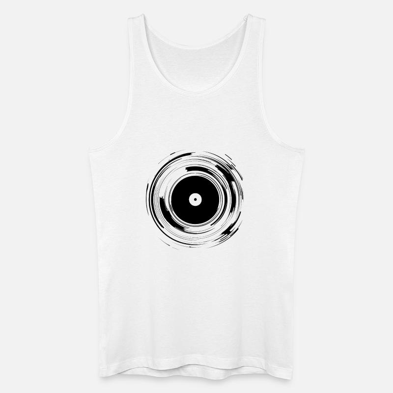 DJ Platte - Männer Bio Tank Top - Weiß