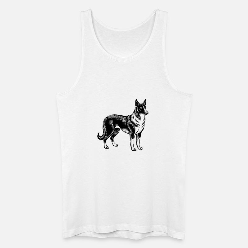 Hund - Männer Bio Tank Top - Weiß