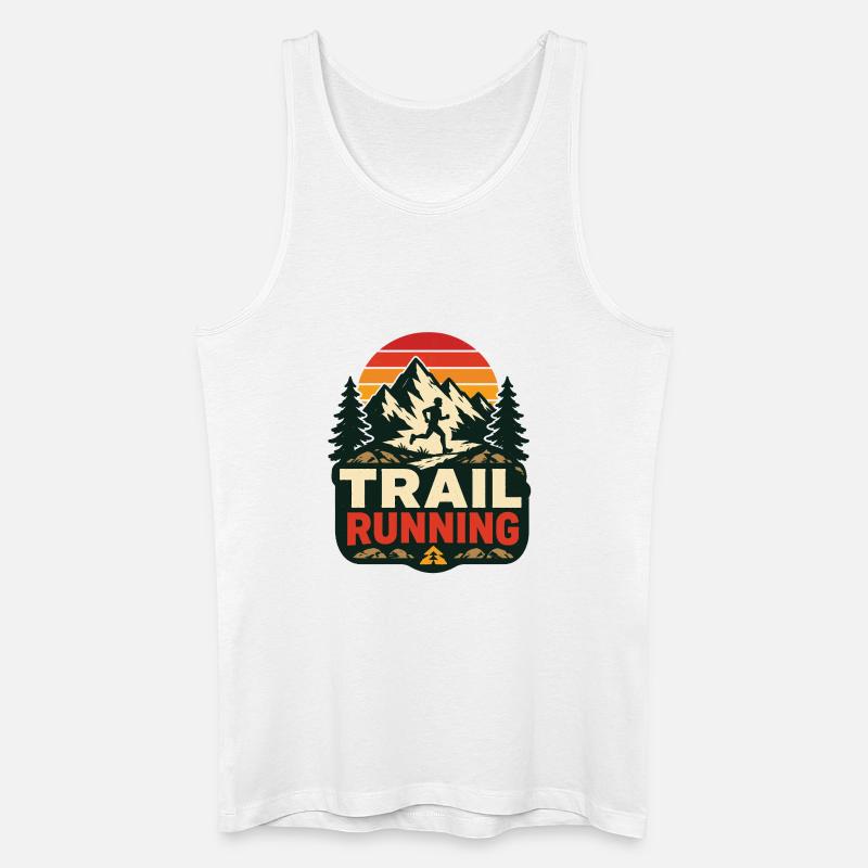 Course sur sentier - Débardeur bio Homme - blanc