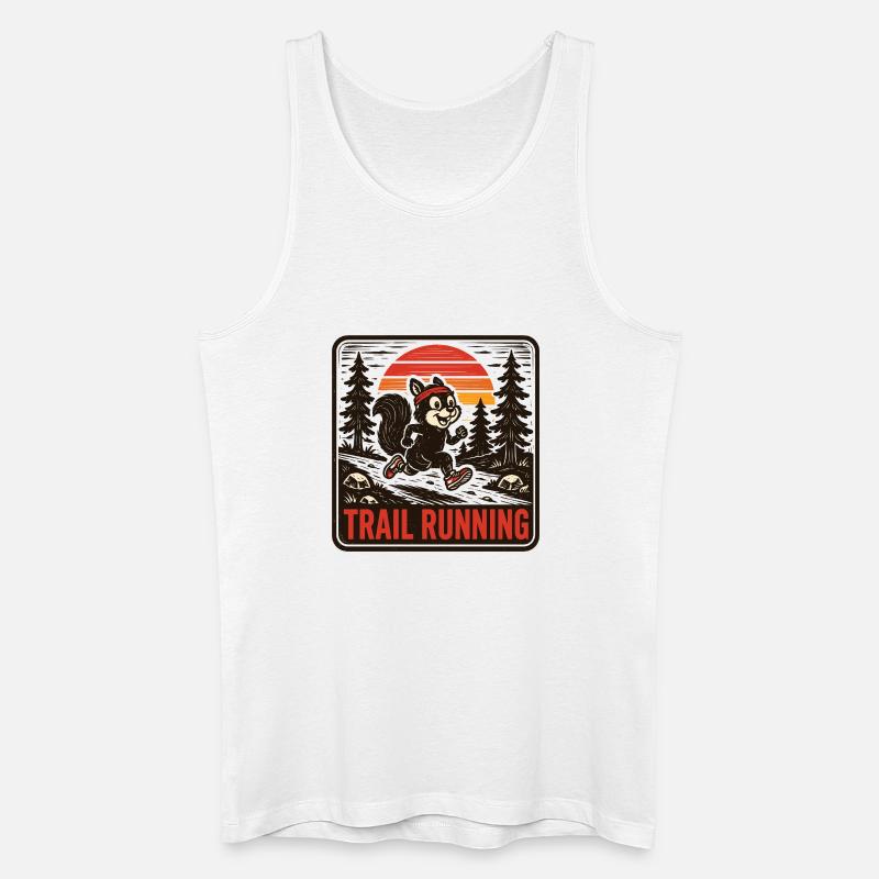 Trailrunning - Männer Bio Tank Top - Weiß