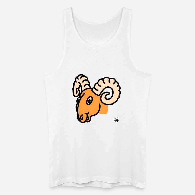 Widder groß - Männer Bio Tank Top - Weiß