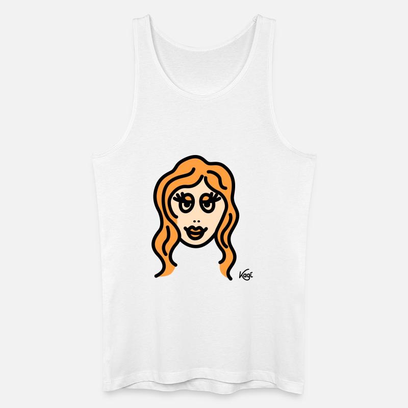 Jungfrau groß - Männer Bio Tank Top - Weiß