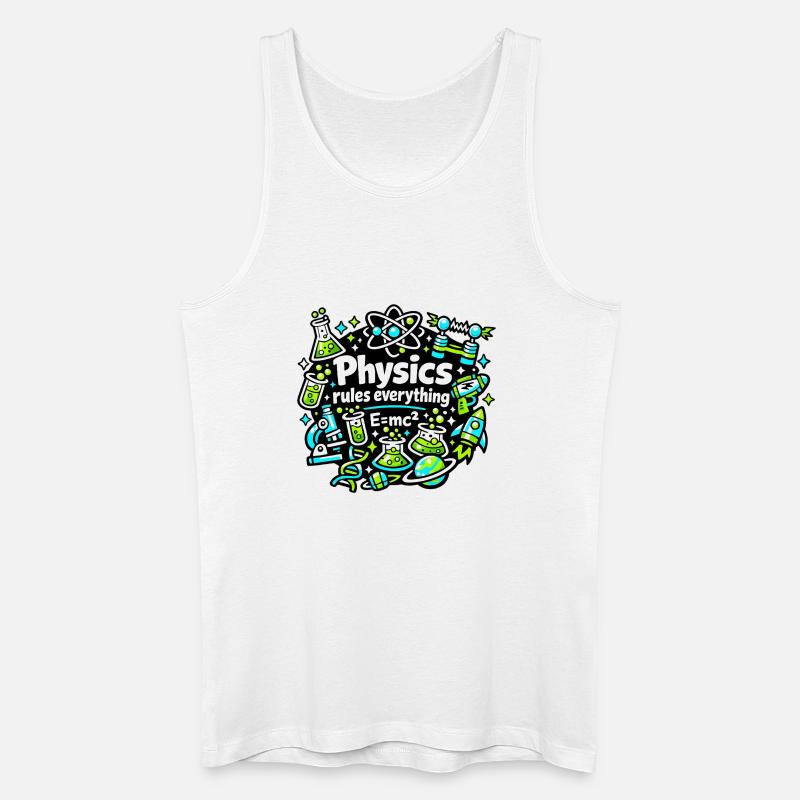 Physics regulates everything - Men’s Organic Tank Top - white