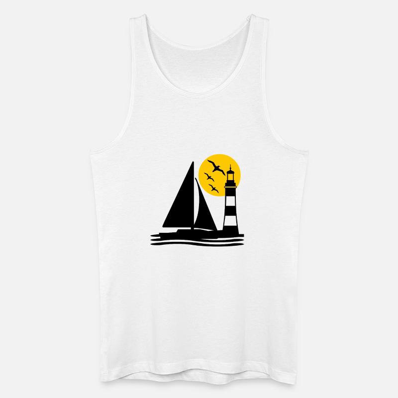 Segeln - Männer Bio Tank Top - Weiß