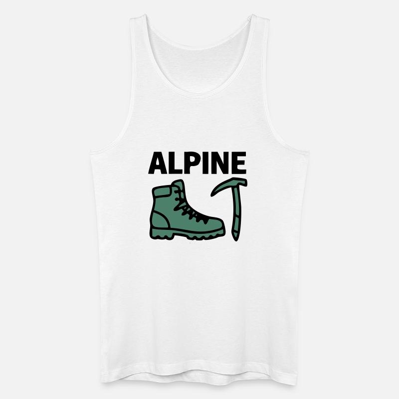 Wanderschuh Eispickel Alpine Bergsteigen Klettern - Männer Bio Tank Top - Weiß