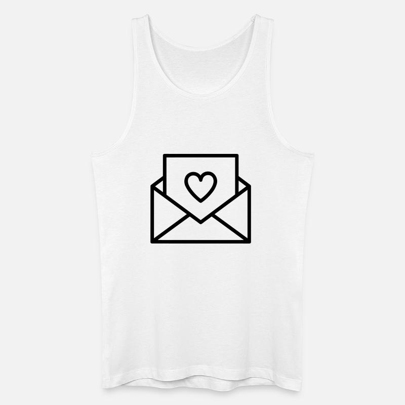 Liebesbrief - Männer Bio Tank Top - Weiß