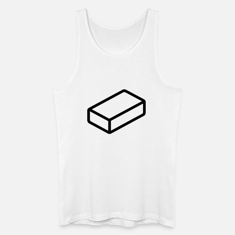 brique - Débardeur bio Homme - blanc