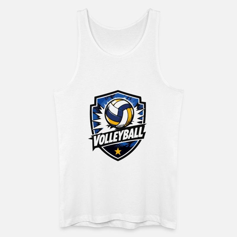 Volleyball Shield Dynamik - Männer Bio Tank Top - Weiß