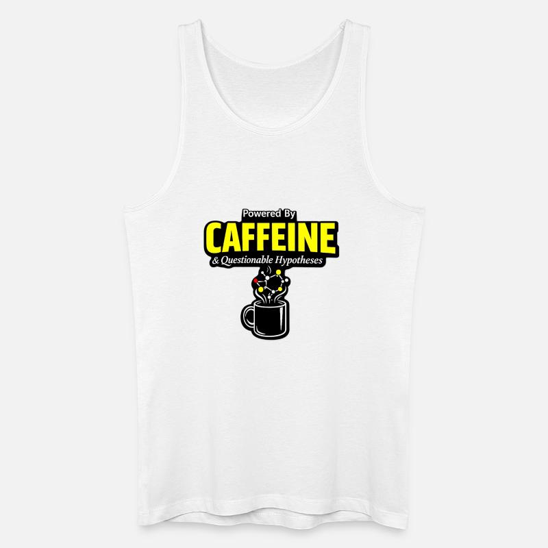 Kaffeechemie: Koffein Molekül Becher - Männer Bio Tank Top - Weiß