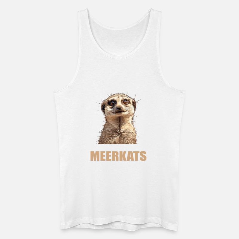 Suricate Erdmännchen - Débardeur bio Homme - blanc