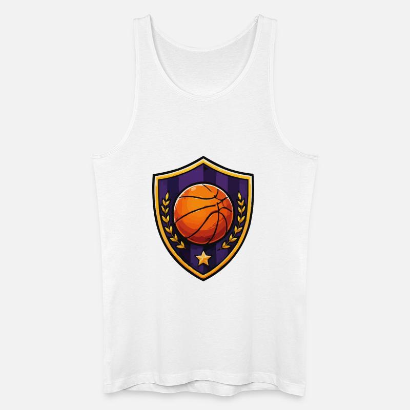 Basketballschild Lorbeer - Männer Bio Tank Top - Weiß