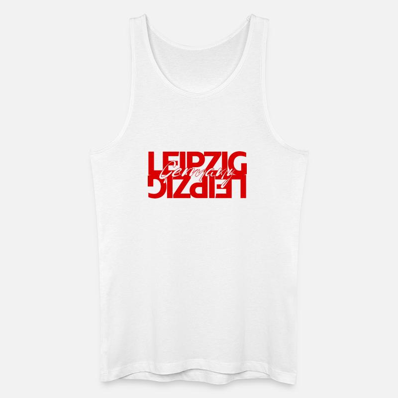 Leipzig Germany Wortkunst - Männer Bio Tank Top - Weiß