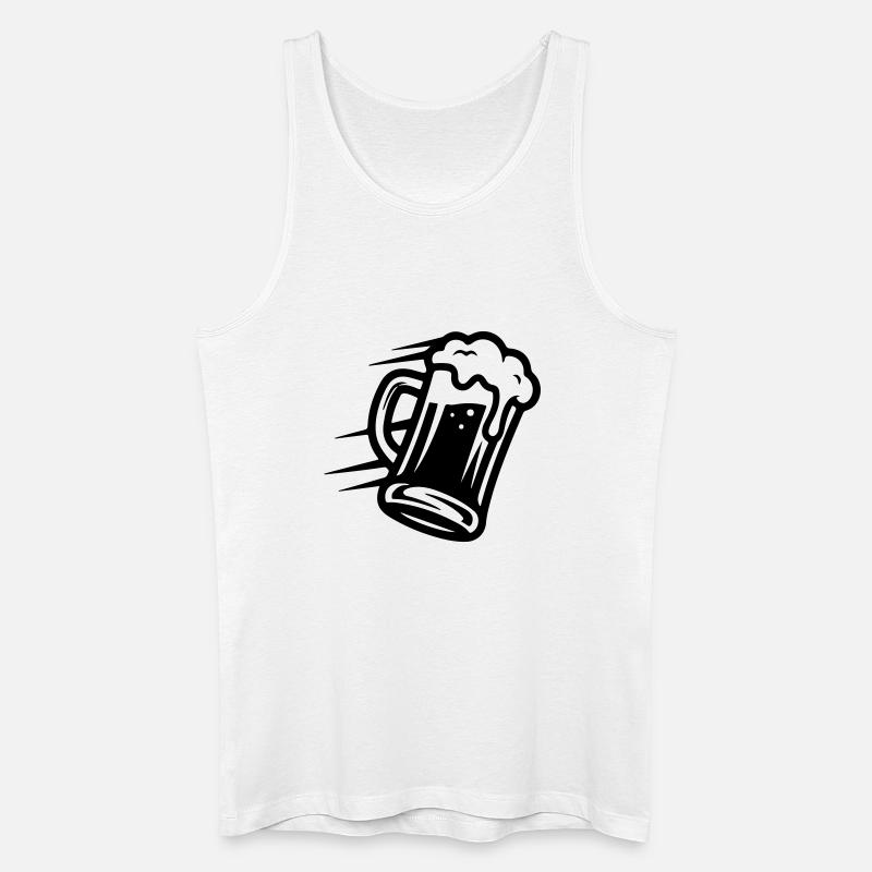 Bier Bierglas Symbol - Männer Bio Tank Top - Weiß