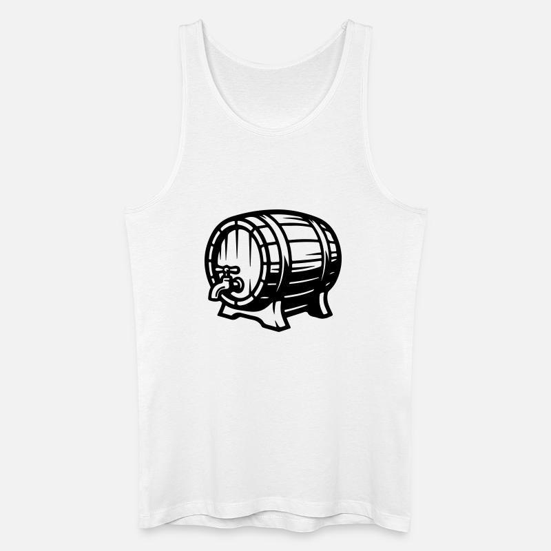 Bierfass Symbol Bier - Männer Bio Tank Top - Weiß