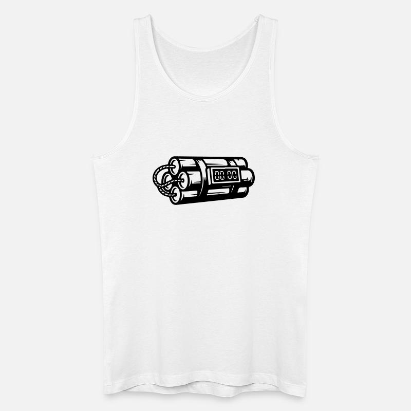Time Bomb Explosive Dynamite - Men’s Organic Tank Top - white