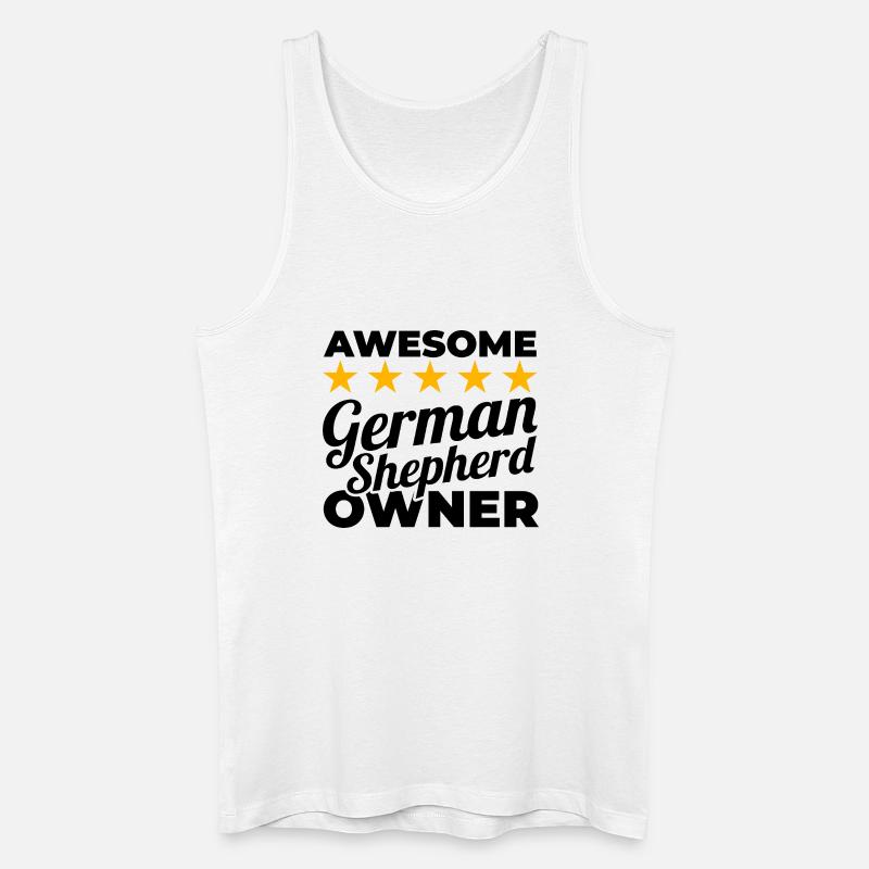 Bester Schäferhund Besitzer - Männer Bio Tank Top - Weiß