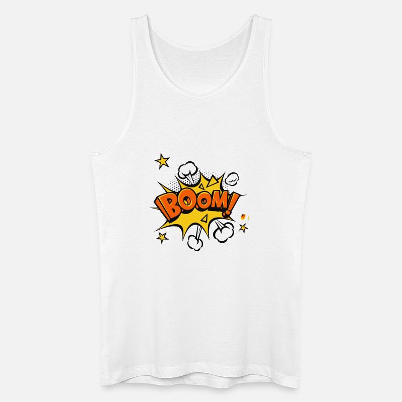 Boom Comic Explosion - Débardeur bio Homme - blanc