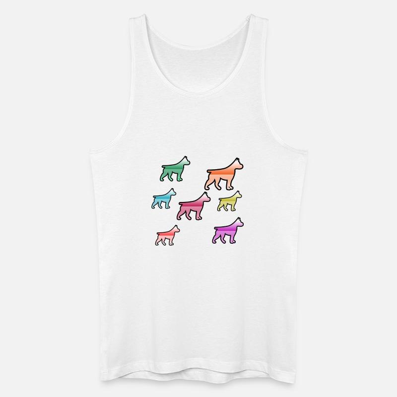 Hunde - Männer Bio Tank Top - Weiß