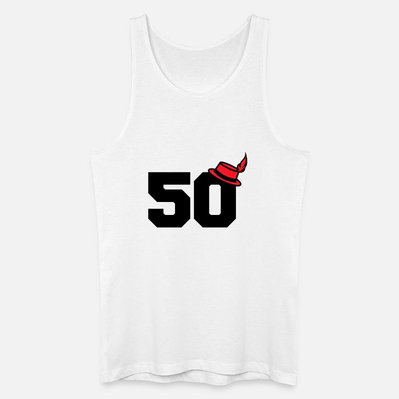 50 - Männer Bio Tank Top - Weiß