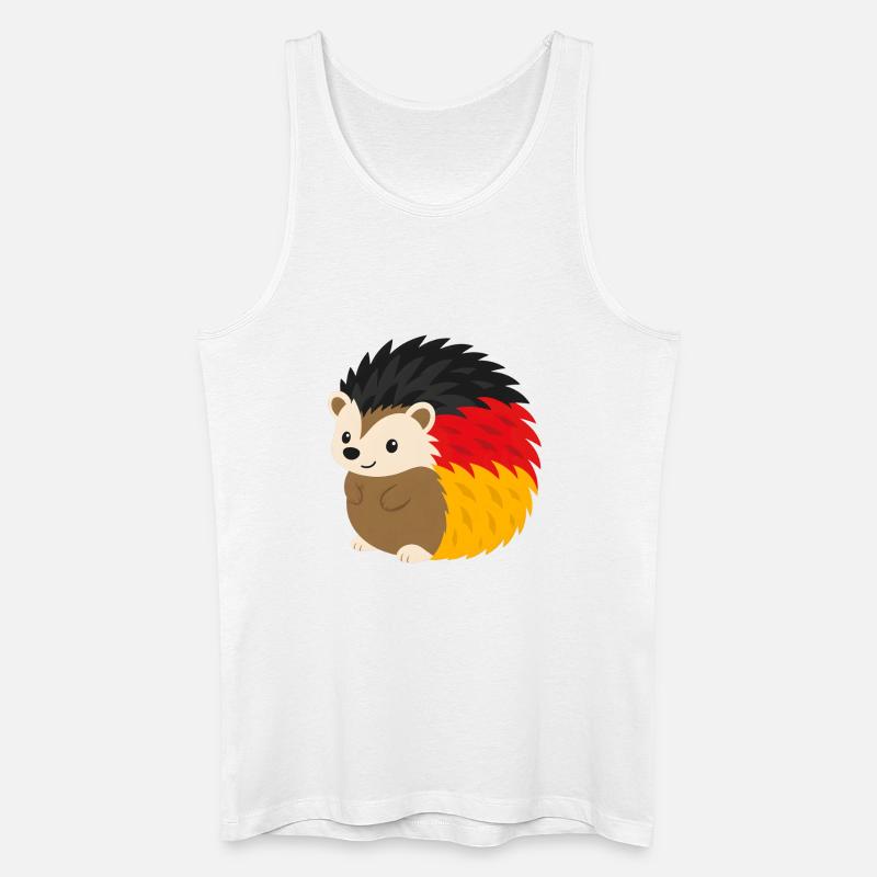 Regenbogen-Igel Design - Männer Bio Tank Top - Weiß