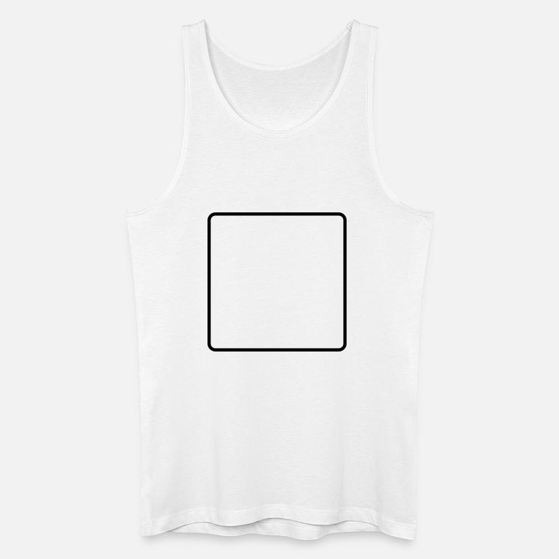 Rahmen Leer - Männer Bio Tank Top - Weiß
