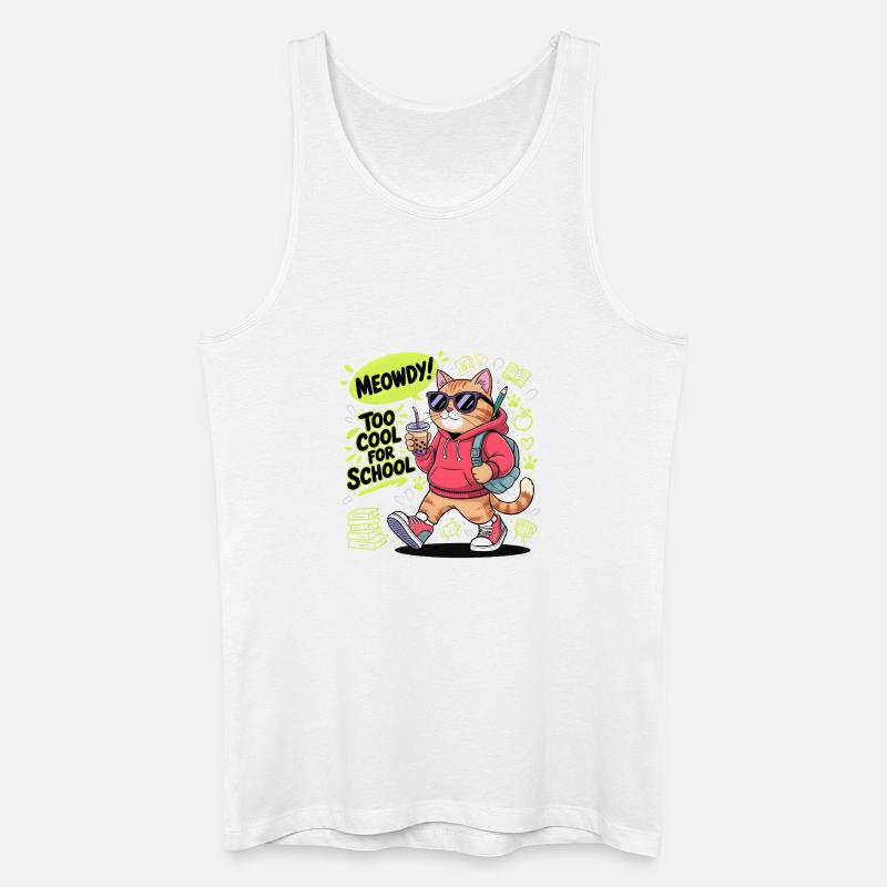 Schulkätzchen - Männer Bio Tank Top - Weiß